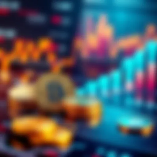 A graphic showing coins and charts indicating growth in earnings from USDT and USDC investments