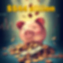 A visual representation of economic struggle, featuring a broken piggy bank and falling coins, surrounded by financial graphs showing decline.