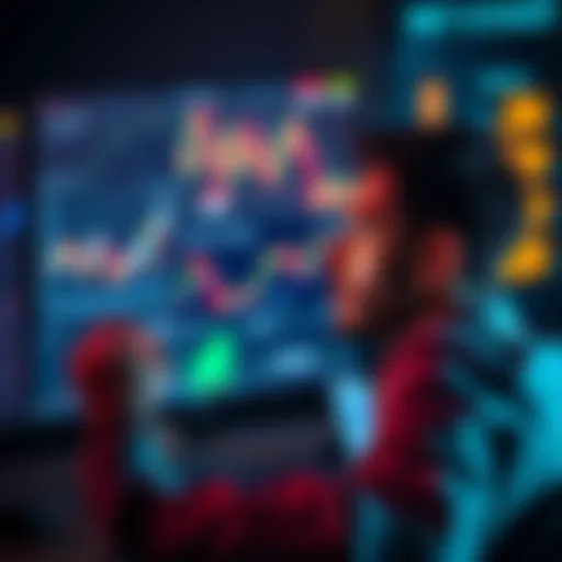 A person looking thoughtful while viewing sales charts on a computer screen, symbolizing the influence of emotions on selling decisions.