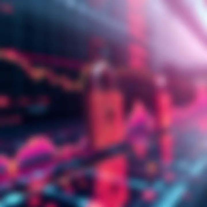 A digital illustration showing encrypted trading on a decentralized exchange, with locks symbolizing security and privacy in transactions.