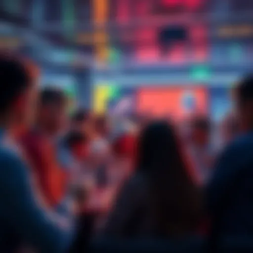 A group of people discussing Ethereum related news and prices in a friendly community setting.