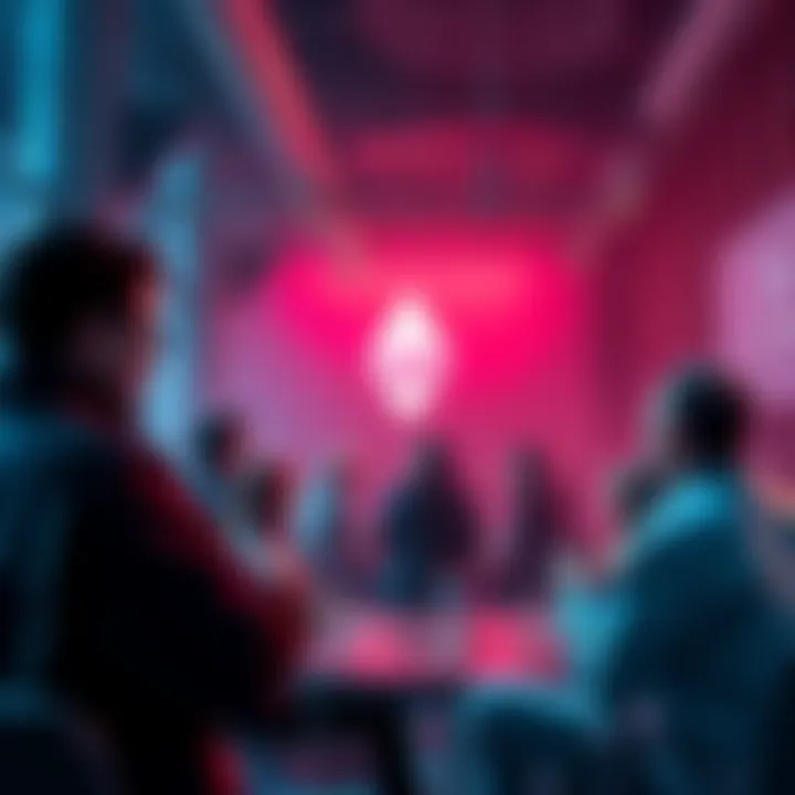 People engaging in a discussion about Ethereum topics, news, and prices in a community setting.
