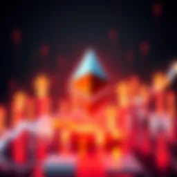 Ethereum logo surrounded by falling arrows representing missed investment opportunities