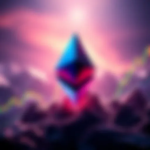 Graphic showing Ethereum logo with rising price chart indicating near all-time high and potential $80K target.