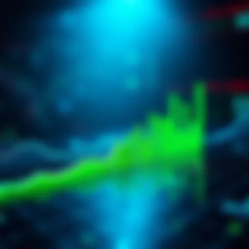 A chart showing the upward trend of Ethereum's market value, symbolizing its potential and ongoing supercycle, with green and blue colors for emphasis.
