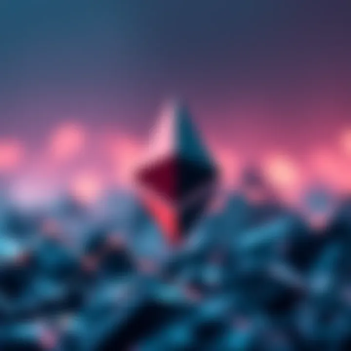 A graphic showing the Ethereum logo with an upward trend line, representing a 72% gain in value.