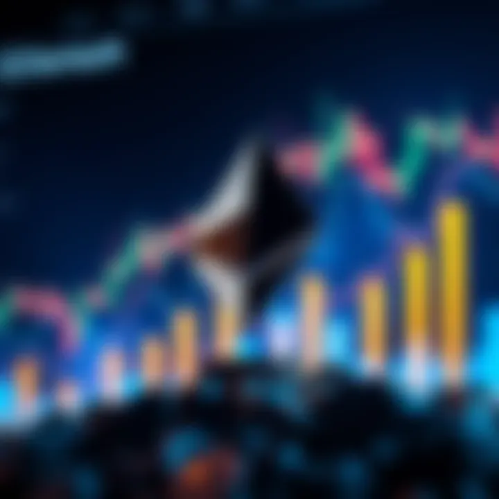Graphic showing a rising Ethereum symbol with a background of financial gains and graphs, representing growth and opportunity in the cryptocurrency market.