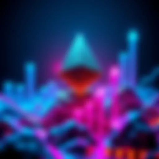 Visual representation of Ethereum's logo with upward trend graphs showing market growth and anticipation for June 2025 updates