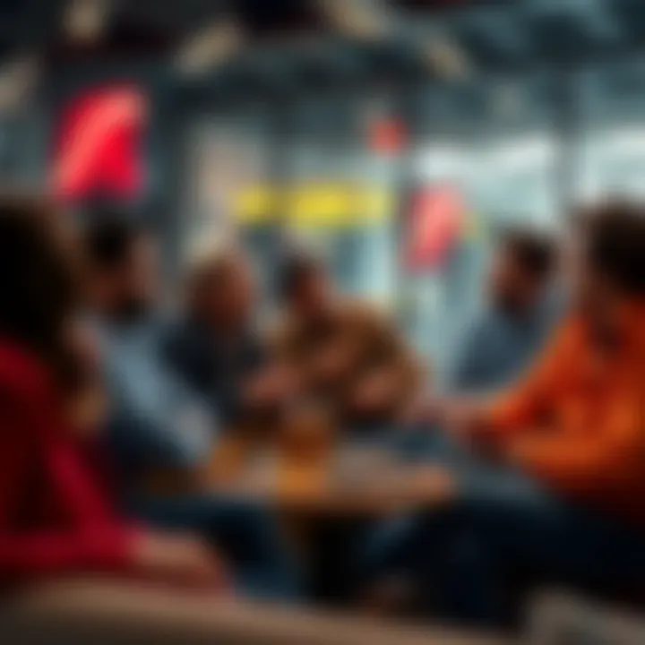 A group of former Bitcoin holders discussing their changed views on cryptocurrencies in a casual setting