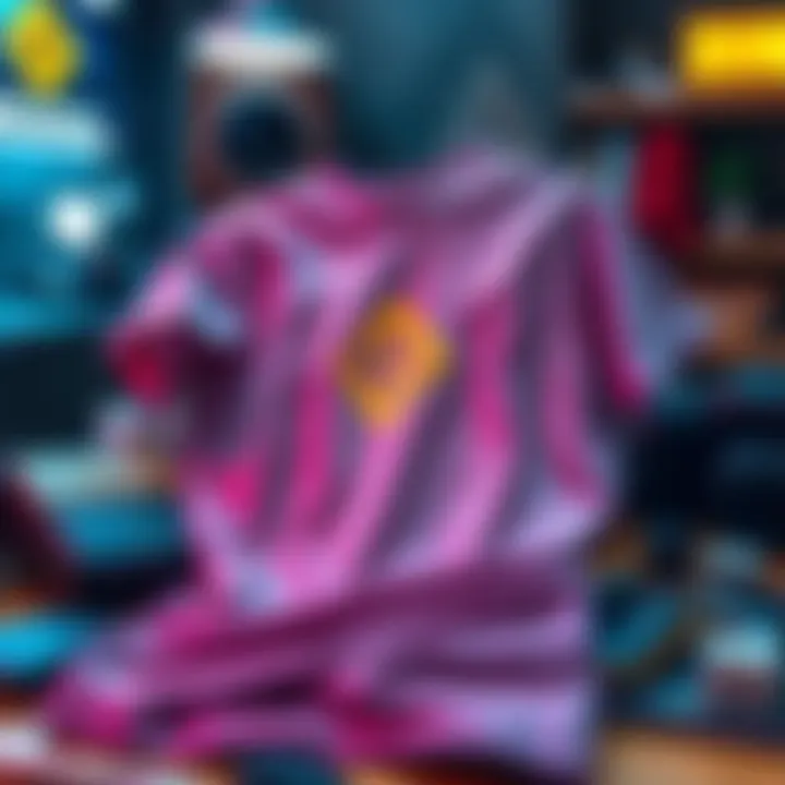 Exclusive Binance Merchandise A close-up of a rare Binance t-shirt featuring the logo, displayed on a table with local crypto gear.