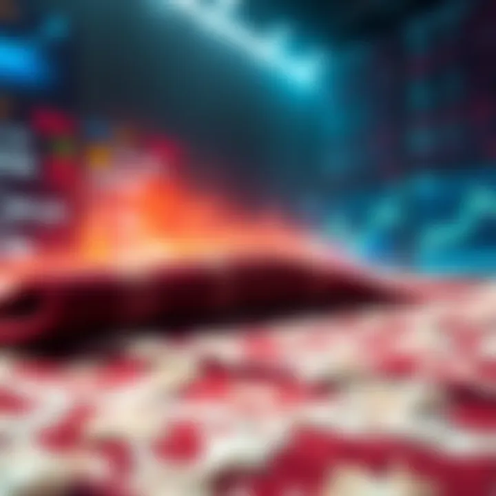 A visual representation of a digital rug being pulled away, symbolizing the swift exit of investors from a crypto project, with charts showing a sudden drop in value.