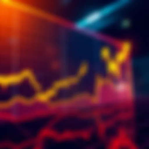 A chart showing fluctuating prices with an upward trend for Filecoin, representing market predictions
