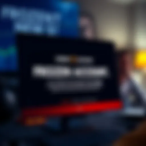 A computer screen displaying a frozen account message on a cryptocurrency platform after a large transaction, with a concerned person in the background.