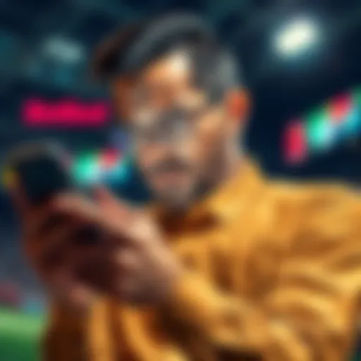 A person showing frustration while checking a sports betting app on their phone