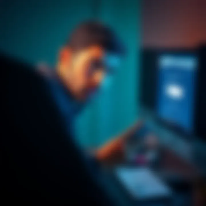 A person looking stressed while trying to access their locked Coinbase account with a phone in hand and a computer screen showing an error message.