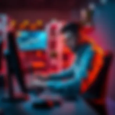 A frustrated trader sitting at a desk looking at a computer screen, showing difficulty with password reset for KuCoin.
