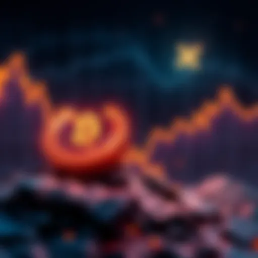 Graph showing potential rise in XRP value with a symbol for banks and inflation indicators