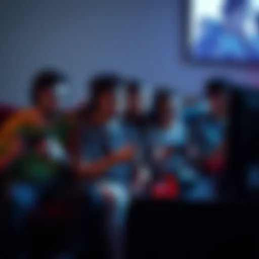 A group of gamers sitting on a couch, looking frustrated and disconnected from their gaming consoles, showing signs of considering quitting.
