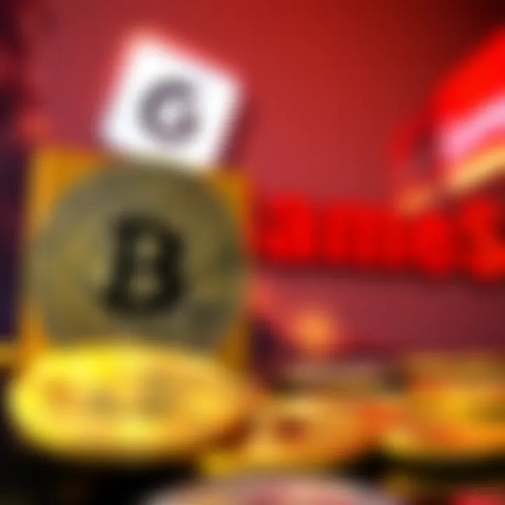 GameStop logo next to a graphic of Bitcoin coins representing the purchase of 4,710 Bitcoins