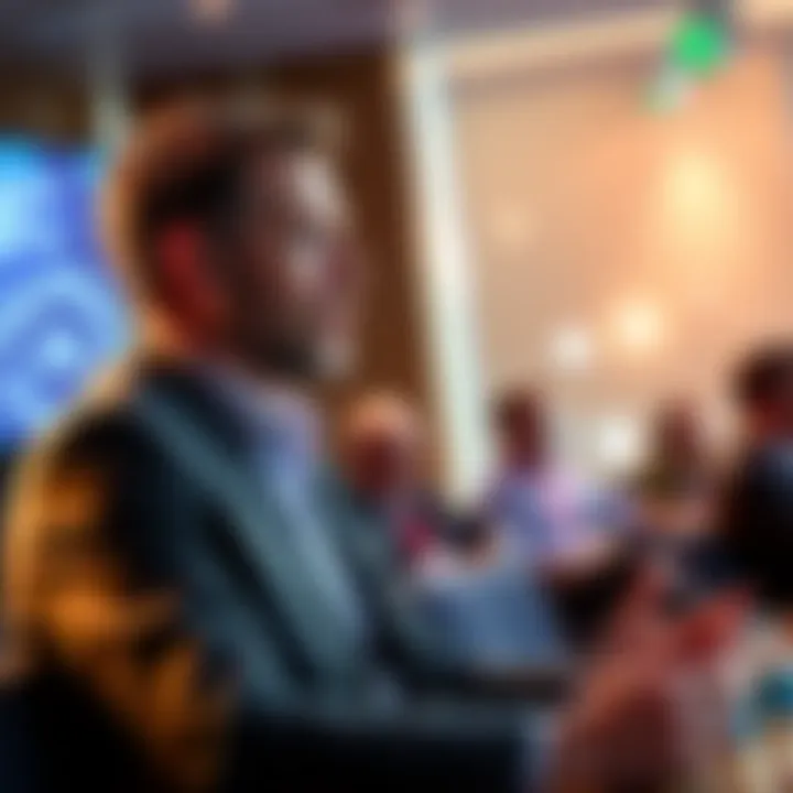 Gavin Wood explaining The Fairest Airdrop Ever in a conference setting
