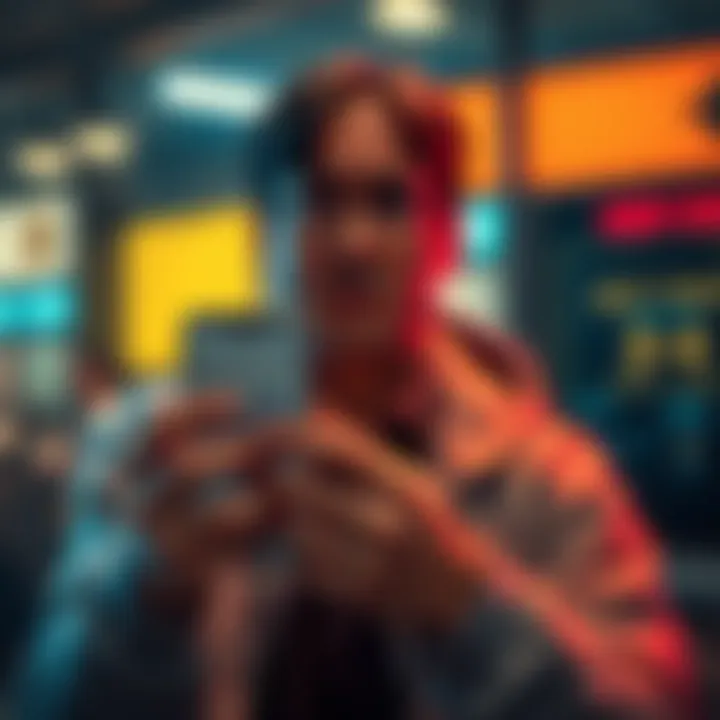 A worried person holding a phone showing suspicious texts and emails about their private information from Gemini.