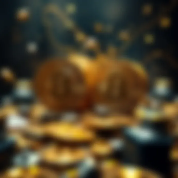 A visual representation of gold and Bitcoin symbols colliding, symbolizing the debate between gold bulls and Bitcoin supporters.