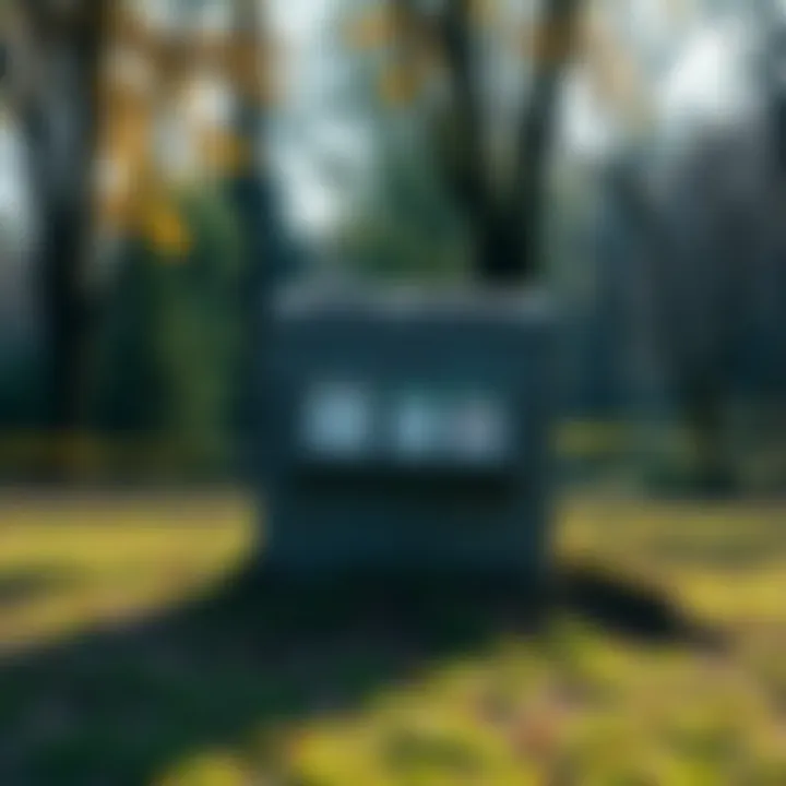A grifter box discovered in a park, surrounded by trees and caution tape, warning people of potential danger