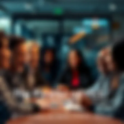 A diverse group of people smiling and nodding in agreement during a meeting