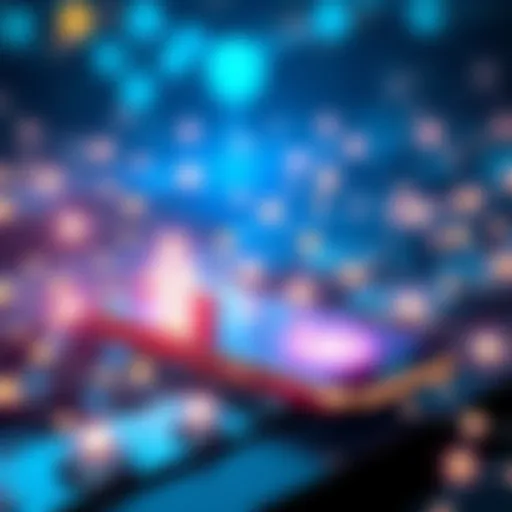 A digital illustration showing a mobile device connected to a decentralized network, symbolizing the future of mobile connectivity with the Helium Mobile Token.