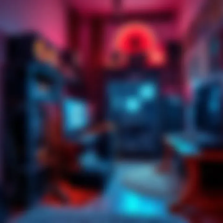 A home mining rig for cryptocurrency set up in a New York City apartment, showing computer equipment and power supply.
