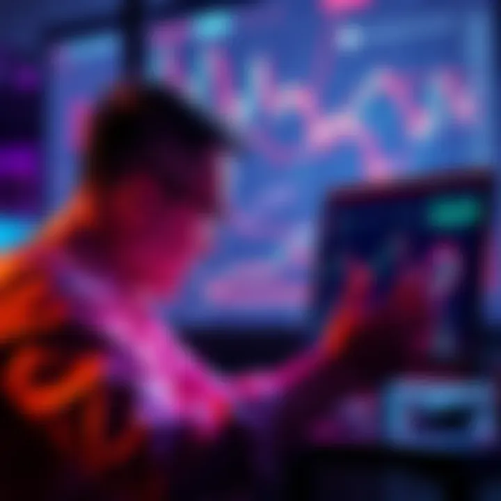 Person analyzing cryptocurrency charts and planning investment strategies for Kaspa