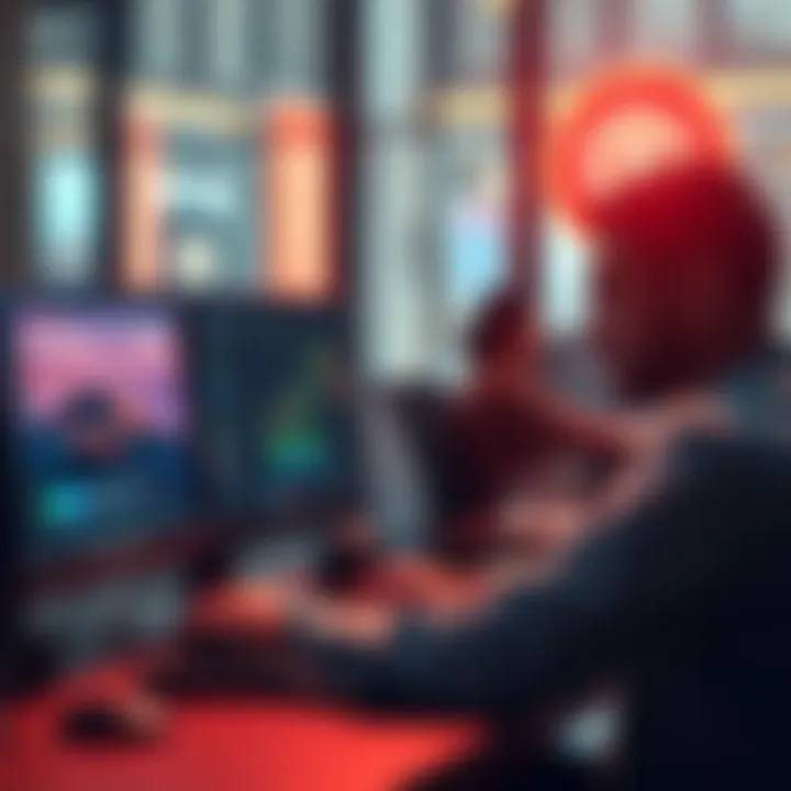 Investing Safely in SOL A person reviewing staking options on a computer while examining secure investment platforms for SOL.