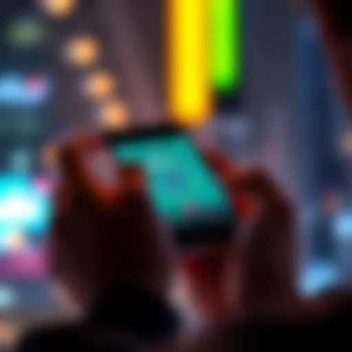 A person looks at a smartphone displaying the XRP cryptocurrency on the Robinhood app