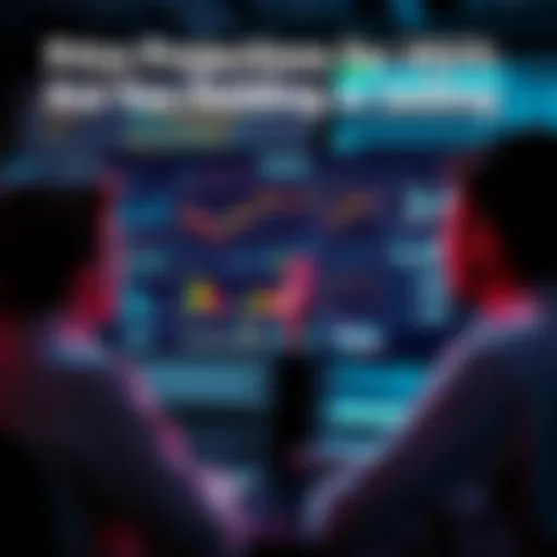 People engaged in a discussion about investment strategies for 2025, showing charts and graphs on a screen.