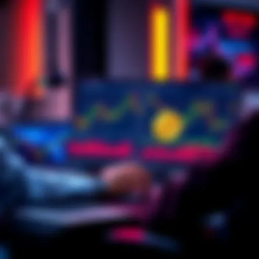 A new investor analyzing cryptocurrency options with Kaspa and Bitcoin charts on a laptop screen