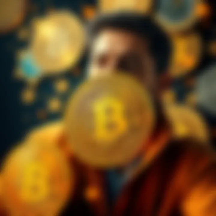 Jamie shares his current thoughts on Bitcoin, reflecting a change from his previous stance, set against a backdrop of cryptocurrency symbols.