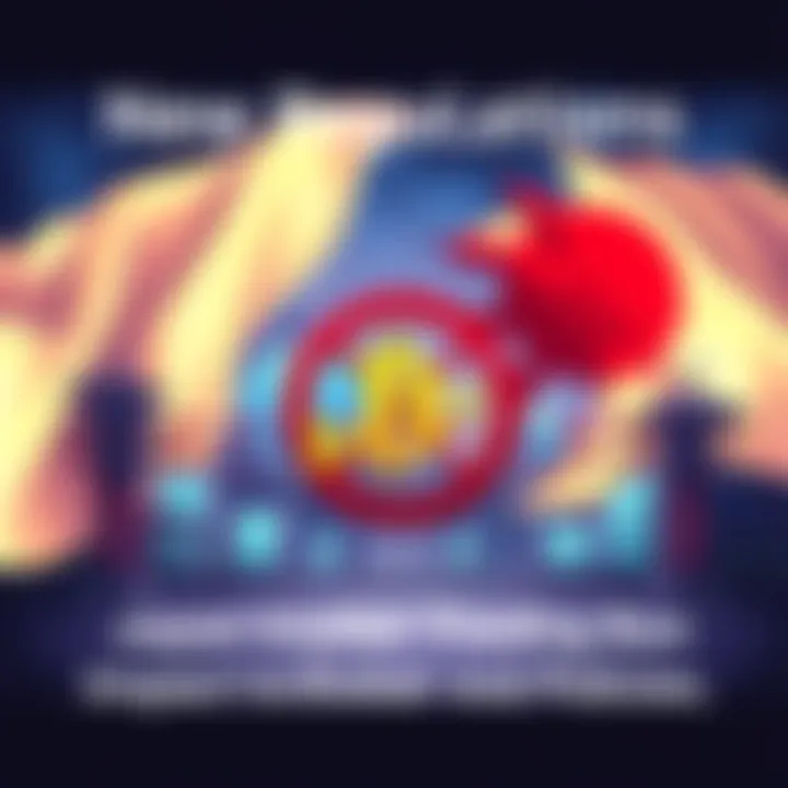 Illustration of Japan's flag with cryptocurrency symbols and a barrier representing the insider trading ban