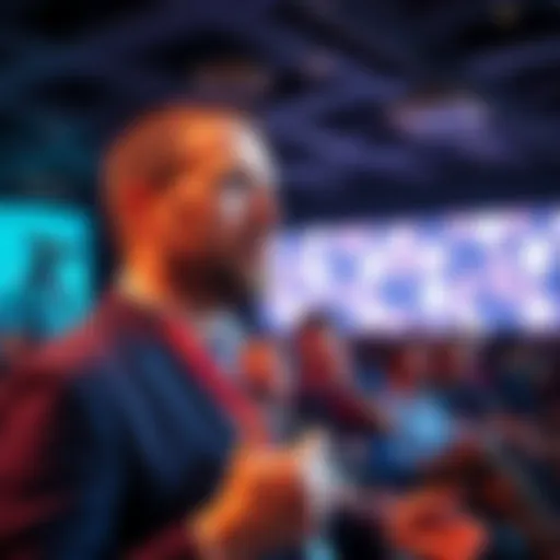 Joe Lubin, CEO of ConsenSys, addresses an audience about Ethereum's future at a cryptocurrency conference