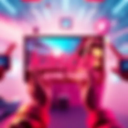 A vibrant graphic showcasing the Kaspa hype video, with playful colors and social media icons encouraging people to watch and share.
