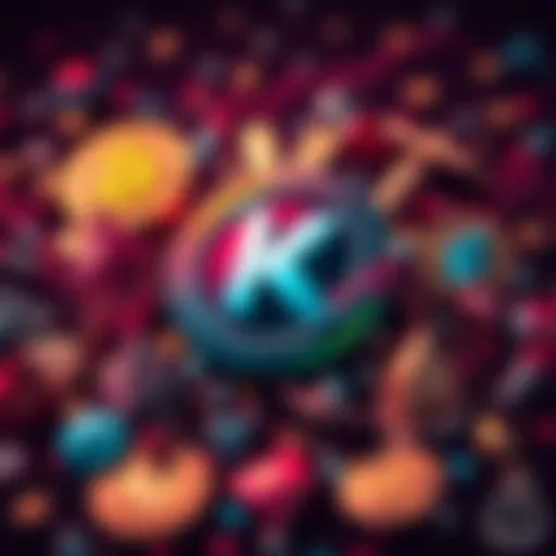 Kendu logo surrounded by cryptocurrency symbols representing its rise in popularity alongside Bitcoin and Ethereum.