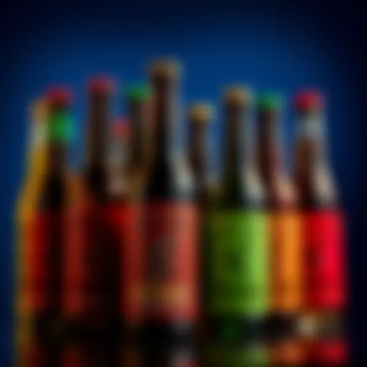 A collection of Kendu Tripel beer bottles showcasing their bold design and vibrant colors, ready for sale in the EU.