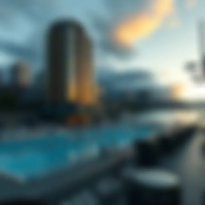 A view of Kitsilano Pool in Vancouver, with Bitcoin mining equipment nearby, illustrating the city's plan to heat the pool year-round.