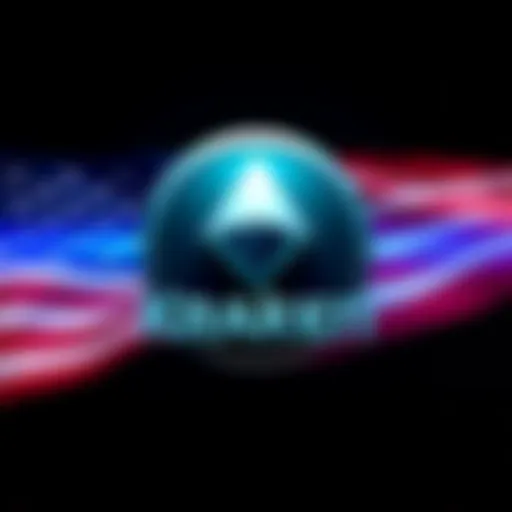 Illustration showing the Kraken logo alongside the Monero cryptocurrency symbol, with the US flag in the background, representing cryptocurrency trading in the US.