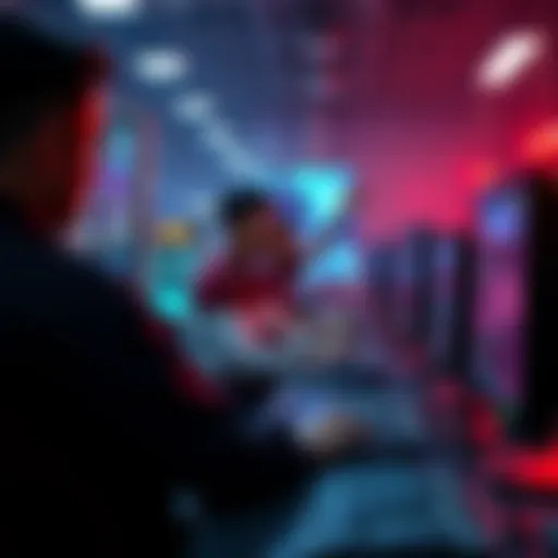 Individuals sitting in front of computers while engaged in KYC verification for Pi mining