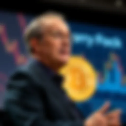 Larry Fink, CEO of BlackRock, speaking about the similarities between Bitcoin and gold at a financial event