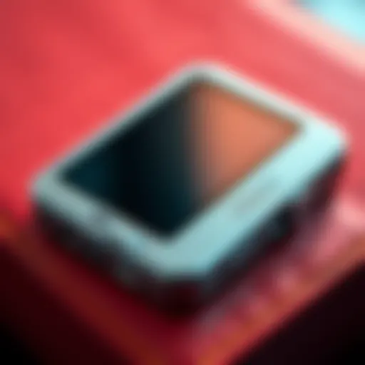 A close-up view of the Ledger Nano Gen5 wallet showcasing its sleek design and features, with a focus on its display and buttons.