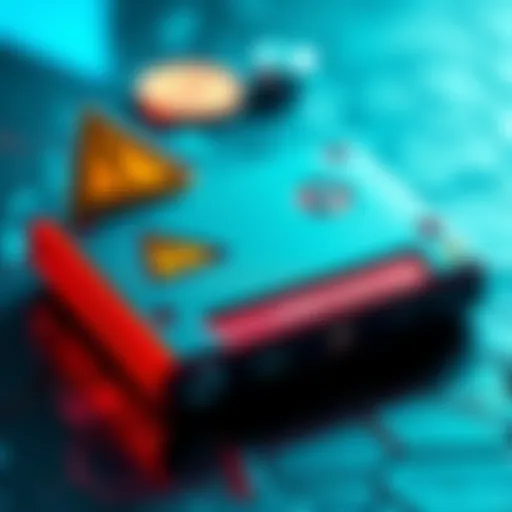 A Ledger Nano X cryptocurrency wallet with caution symbols indicating potential deprecation issues