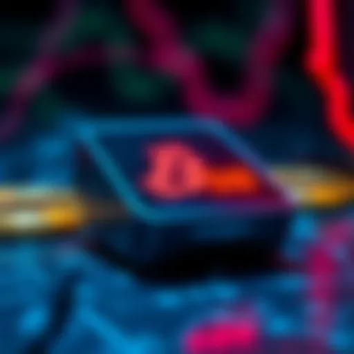 A close-up view of the Ledger Stax, showcasing its sleek design and LED display for secure cryptocurrency management.