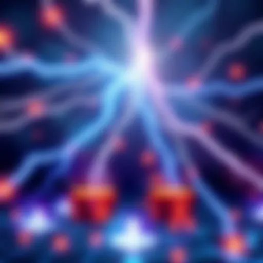 Illustration showing the Lightning Network's effect on Bitcoin transactions with fast lightning bolts symbolizing quick payments and connections between users.