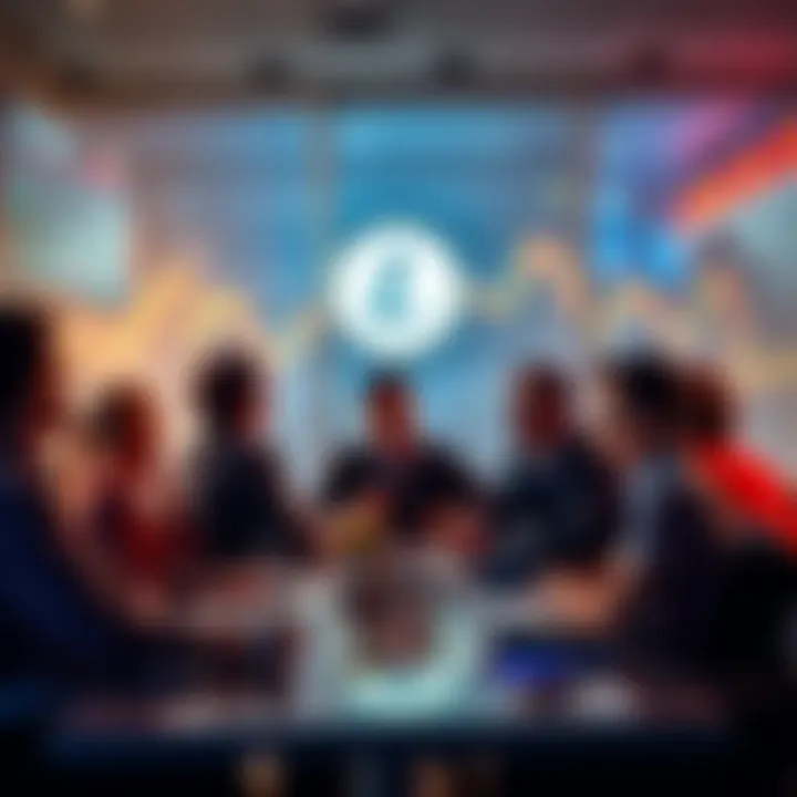 A group of people engaged in a discussion about Litecoin trading strategies and insights